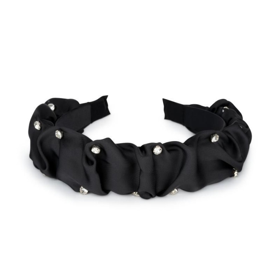 Accessories Sui Ava | Moonlight Headband Obsidian Black